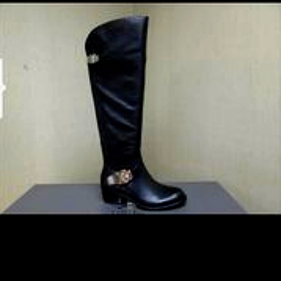 NEW VINCE CAMUTO BOCA BLACK GENUINE LEATHER KNEE HIGH BOOTS SIZE 12 - Picture 10 of 11